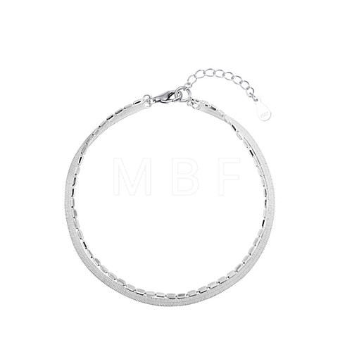 925 Sterling Silver Multi-Strand Bracelets for Women BJEW-BB59986-1