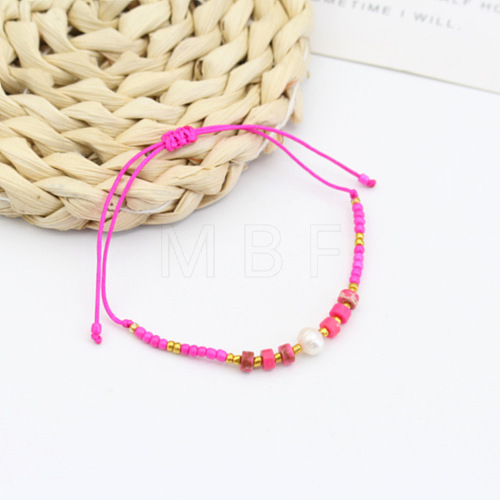  Colorful Beaded Bracelet Sweet and Cute Girl Style Adjustable Imitation Pearl Bracelet Versatile Bracelet AR4716-8-1