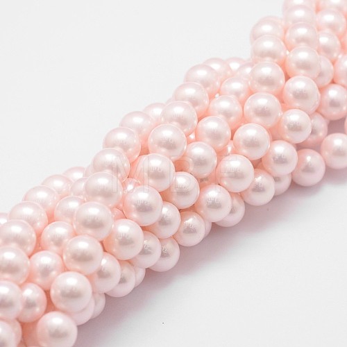 Shell Pearl Bead Strands BSHE-L025-06-8mm-1