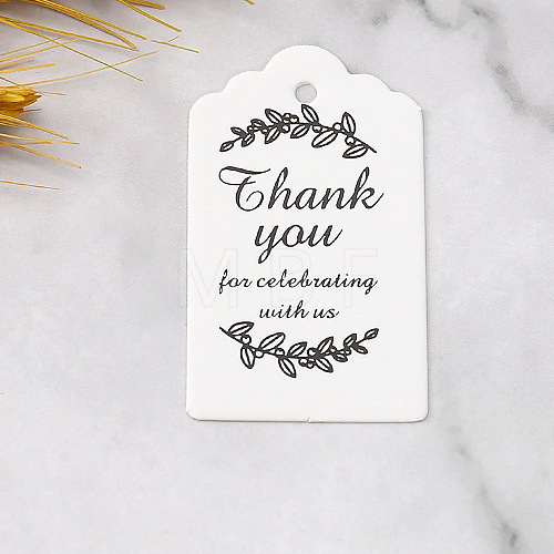 100Pcs Thank You Paper Gift Tags THXG-PW0001-013A-1