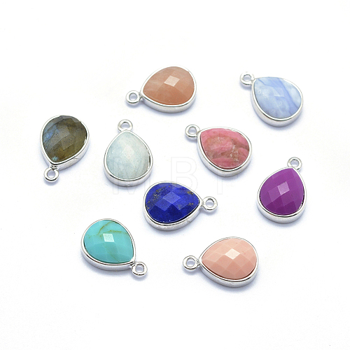 Natural Gemstone Charms G-I196-08P-1