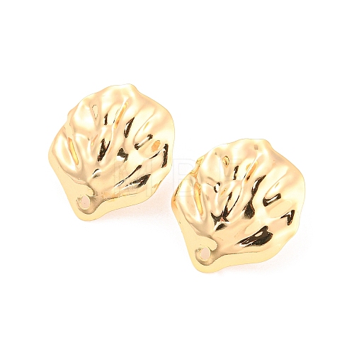 Rack Plating Brass Stud Earring Findings X-KK-M261-46G-1