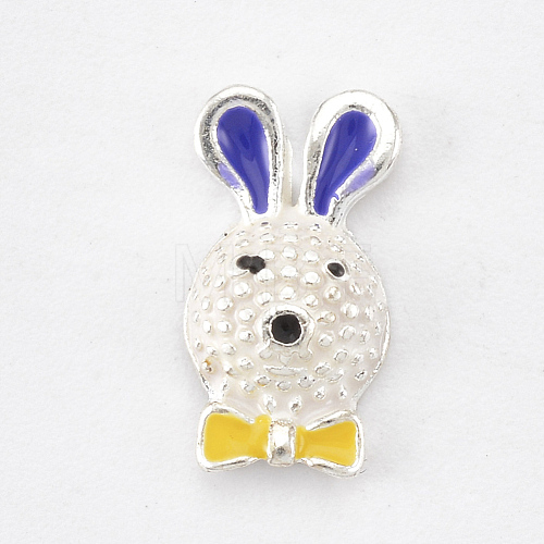 Bunny Alloy Enamel Cabochons MRMJ-S014-005K-1