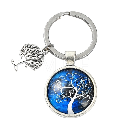 Alloy Glass Keychains KEYC-YW00008-10-1