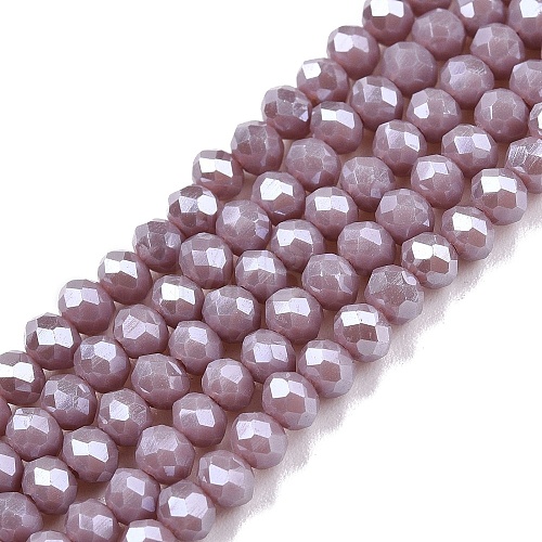 Electroplate Glass Beads Strands EGLA-A044-P3mm-A13-1