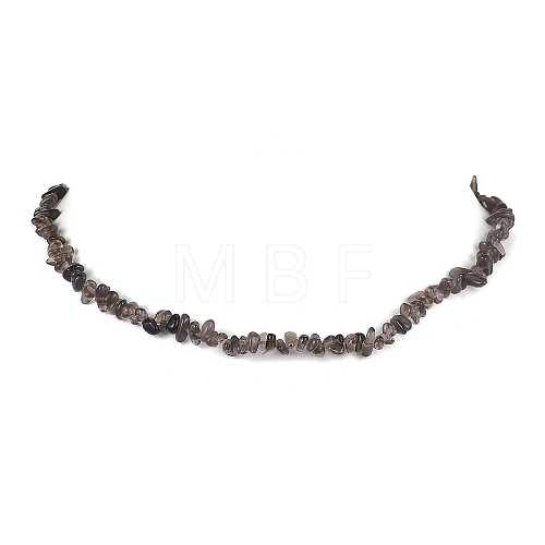 Natural Ice Obsidian Chip Beaded Necklace NJEW-JN04616-02-1