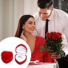 Valentine's Day Velvet Ring Storage Boxes AJEW-CL0004-89B-5