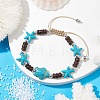 Coconut Braided Bead Bracelets BJEW-JB10078-02-4