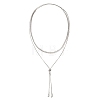 Brass Flat Snake Chains Lariat Necklaces NJEW-P289-13P-2