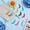 12Pcs Acrylic Locking Stitch Marker HJEW-JOY00031-4