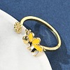 Brass Cuff Rings RJEW-D341-02G-3