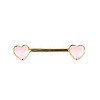 Brass Enamel Pink Heart Barbell Nipple Rings FS-WGE2017-04-1