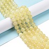 Electroplated Natural Yellow Selenite Beads Strands G-N328-025A-03-1-2