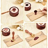 Brass Wax Seal Stamp with Rosewood Handle AJEW-WH0412-0283-3
