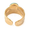 Oval Natural Amazonite Finger Rings RJEW-Z057-12G-06-3