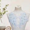 1Pair Flower Shape Polyester & Sequin Embroidery Cloth Iron On Patches DIY-CY0003-82A-7