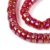 AB Color Plated Transparent Glass Beads Strands GLAA-T026-3x6mm-T09-3