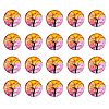 Half Round/Dome Tree Pattern Glass Flatback Cabochons for DIY Projects GGLA-YW0001-14C-1