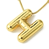 Ion Plating(IP) Initial Letter 304 Stainless Steel Pendant Necklaces NJEW-R265-05G-H-1