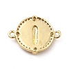 Rack Plating Brass Pave Clear Cubic Zirconia Connector Charms KK-F847-01G-2