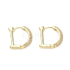 Brass Micro Pave Cubic Zirconia Hoop Earrings KK-CBA30C7-23G-4
