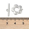 Brass Micro Pave Clear Cubic Zirconia Toggle Clasps KK-K391-19P-4