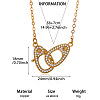 Brass Micro Pave Clear Cubic Zirconia Pendant Necklaces WGAA499-03-1