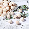 Round Unfinished Wood Beads WOOD-TA0001-07-LF-3