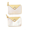Brass Micro Pave Cubic Zirconia Pendants KK-U058-19G-1