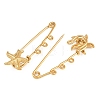 Starfish 304 Stainless Steel Safety Pins Brooch Findings SA-CBA098D-16H-G03-2
