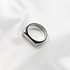 Rectangle Titanium Steel Finger Rings for Men FS-WGDBD74-06-2