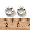 Rack Plating Brass Micro Pave Clear Cubic Zirconia Beads KK-U030-24P-2