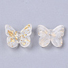 Transparent Spray Painted Glass Charms GLAA-N035-08A-B03-2