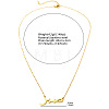 201 Stainless Steel Arabic Letter Pendant Necklaces for Women FS-WG01603-01-3