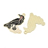 Alloy with Black Enamel Pendants AL-CBA2919-02G-05-2