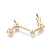 Brass Micro Pave Cubic Zirconia Pendants ZIRC-F099-20G-05-2