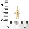 Brass Micro Pave Cubic Zirconia Pendants ZIRC-I356-17G-A11-3