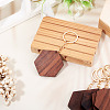 Walnut Wood Pendant Keychains KEYC-TAC0034-06C-6