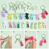 ® Opaque Acrylic Bear Keychain Making Kits DIY-NB0008-02-4