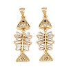 Brass Micro Pave Cubic Zirconia Pendants CU-CBAB3AD-08G-02-1