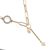 Star & Moon & Cross Brass Lariat Necklaces Sets NJEW-JN03041-6