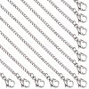 Titanium Steel Curb Chain Necklaces for Men Women NJEW-TAC0001-017-8