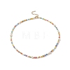 Natural Pearl & Glass Beaded Necklace for Women X-NJEW-JN04241-1