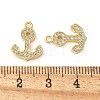 Brass Micro Pave Cubic Zirconia Charms KK-C086-12G-02-3