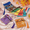 16Pcs 8 Colors Chinese Brocade Tassel Zipper Jewelry Bag Gift Pouch ABAG-HY0001-02-6
