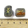 Rectangle Natural Bloodstone Rune Stones G-Z059-01L-3