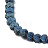 Electroplated Natural Lava Rock Beads Strands G-Q1009-G01-02B-3