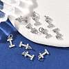 SHEGRACE Brass Micro Pave Clear Cubic Zirconia Pendants XGRQ29911-394P-I-4