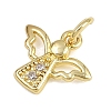 Brass Micro Pave Cubic Zirconia Pendants KK-Z123-24G-03-2