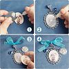 CHGCRAFT Oval & Flat Round With Word Zinc Alloy Big Pendants FIND-CA0004-75-4